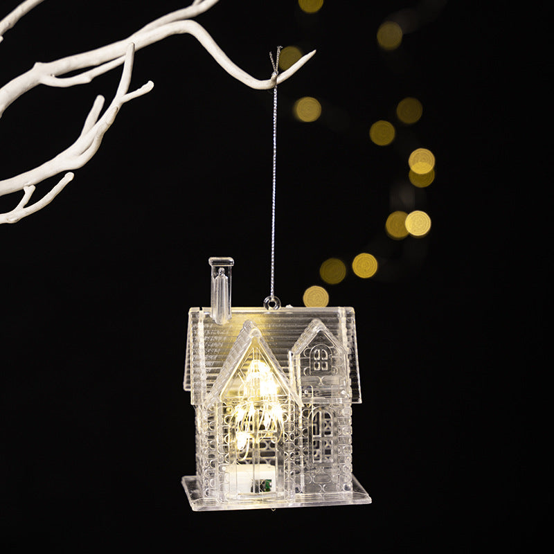 Creative new home decor Christmas series acrylic with lights, three house deer pendants, exquisite pendants
