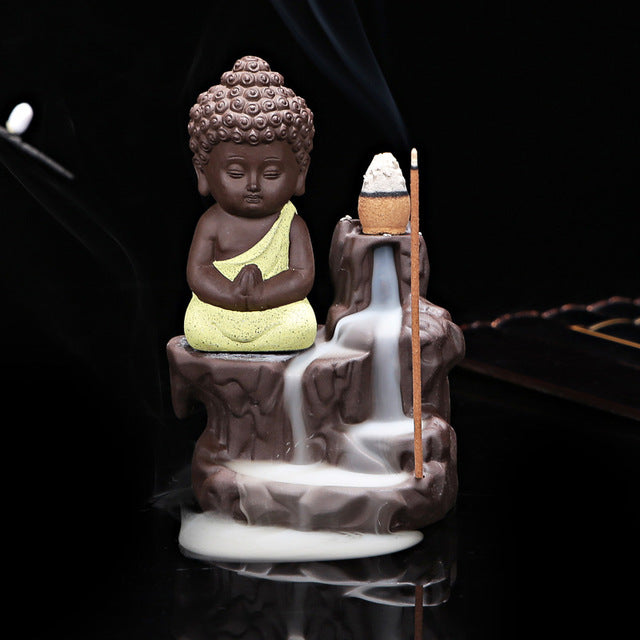 The Little Monk Censer Creative Home Decor Small Buddha Incense Holder Backflow Incense Burner Use In Home Office Teahouse