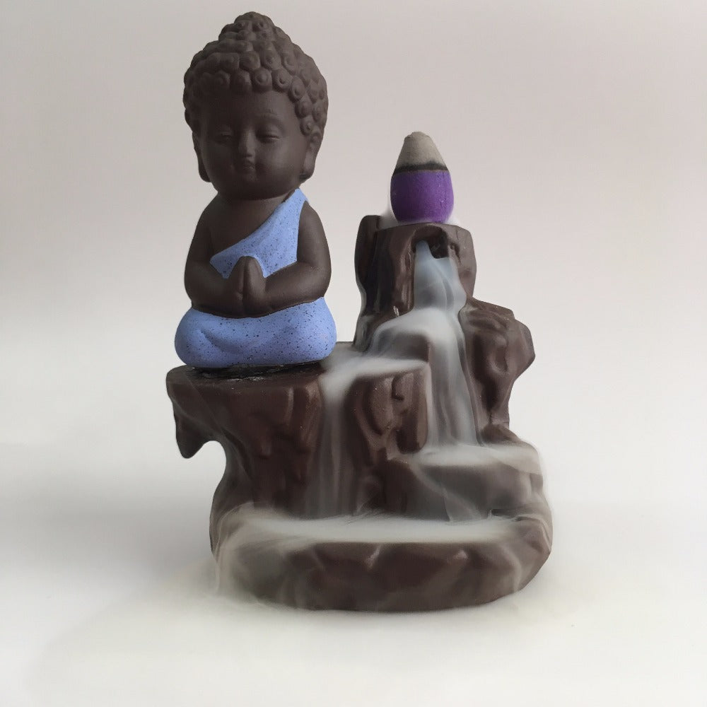 The Little Monk Censer Creative Home Decor Small Buddha Incense Holder Backflow Incense Burner Use In Home Office Teahouse