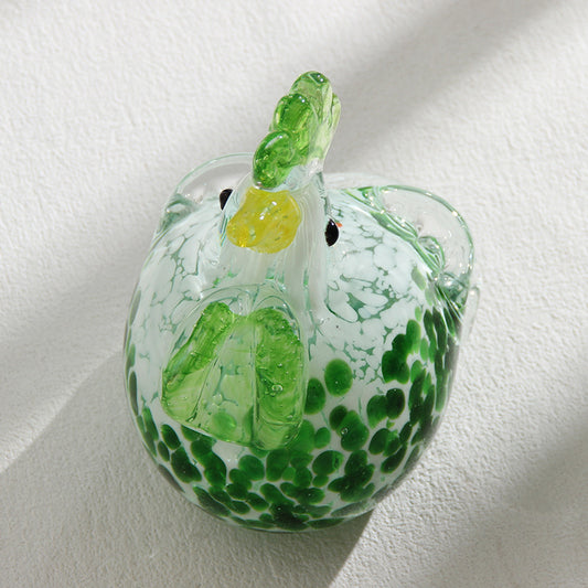 Home Decor Craft Easter Gifts Glass Rooster Hen Animal Chicken Murano Glass Sculpture Table Decoration