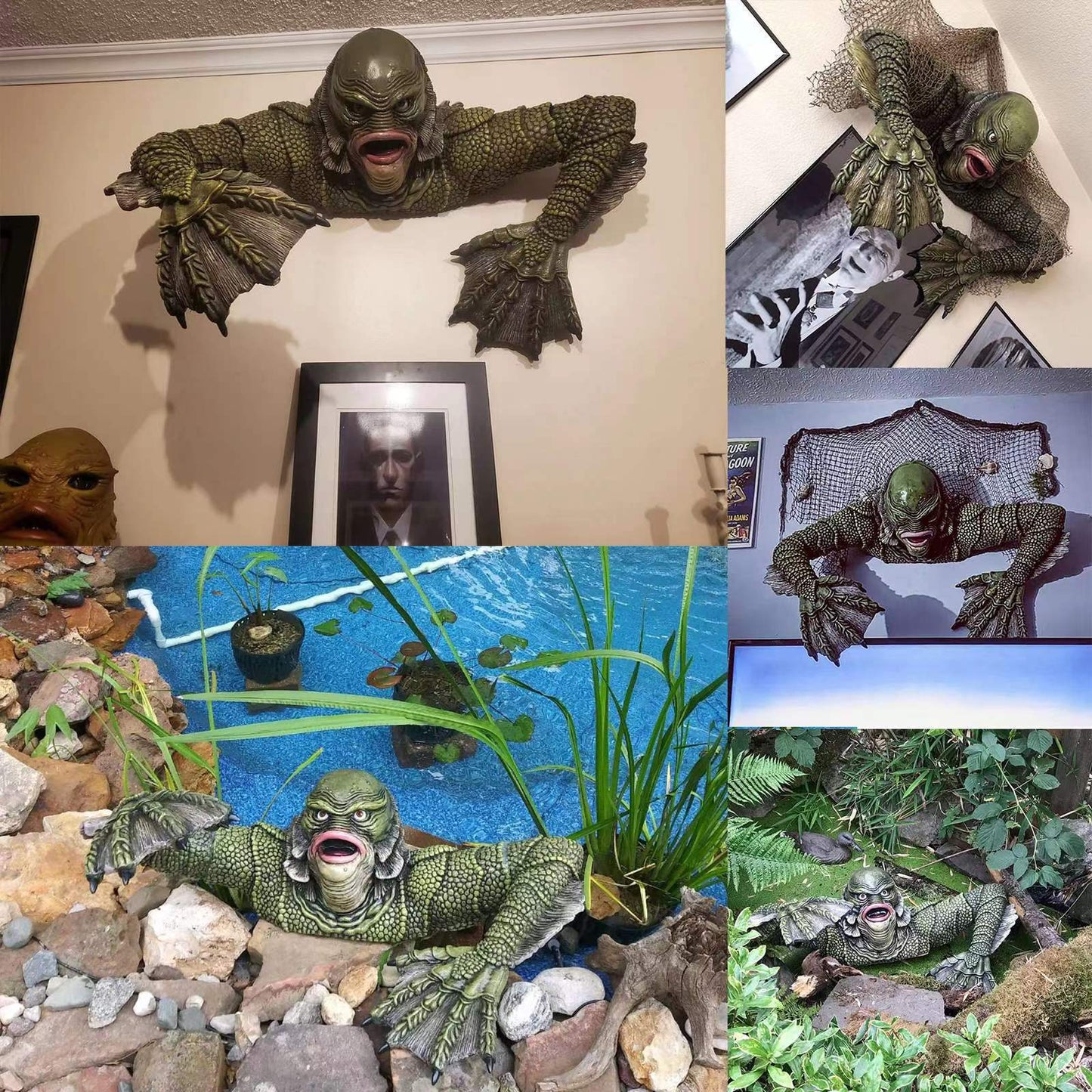 New Halloween April Fools' Day Lizard Man Wall Decoration Home Personality Monster Creative Decor