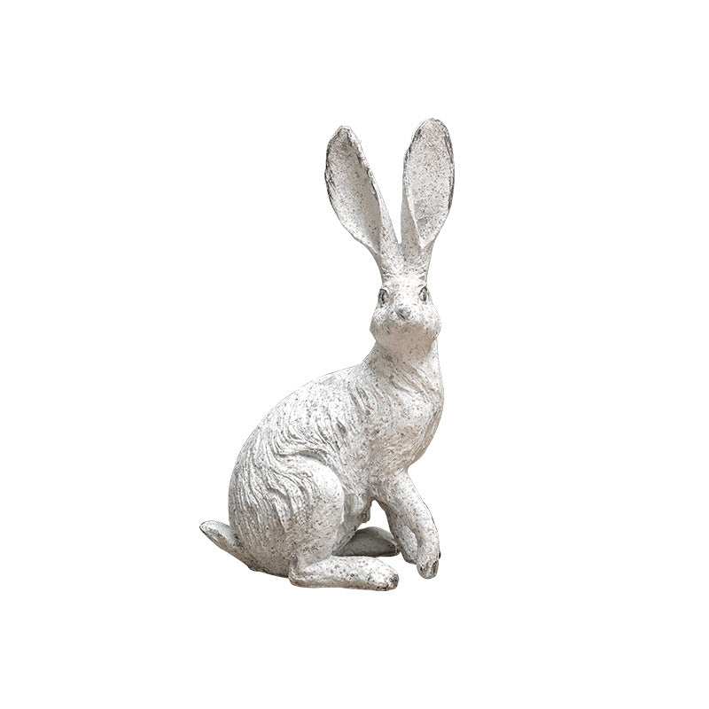 Simple Nordic Cute Gifts Home Decor Rural Resin Crafts Little White Rabbit Decoration Pendant
