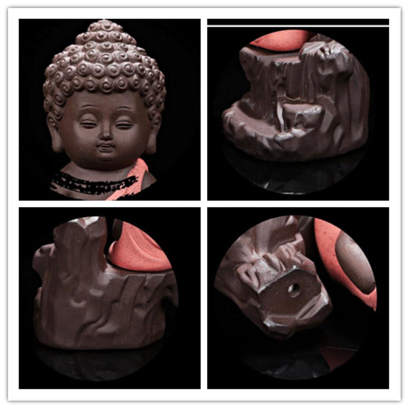 The Little Monk Censer Creative Home Decor Small Buddha Incense Holder Backflow Incense Burner Use In Home Office Teahouse