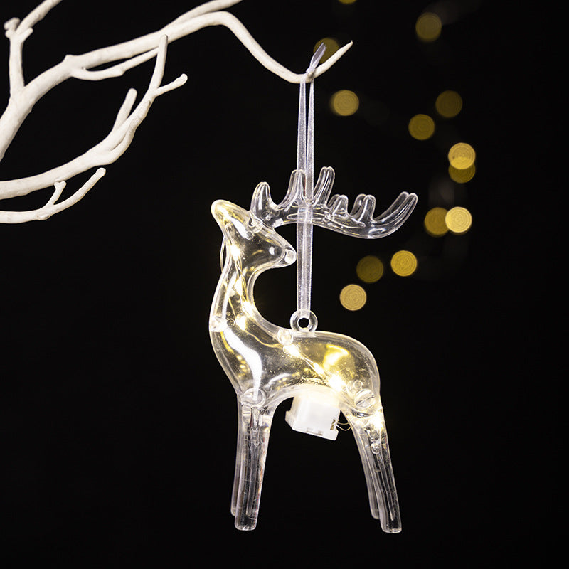 Creative new home decor Christmas series acrylic with lights, three house deer pendants, exquisite pendants