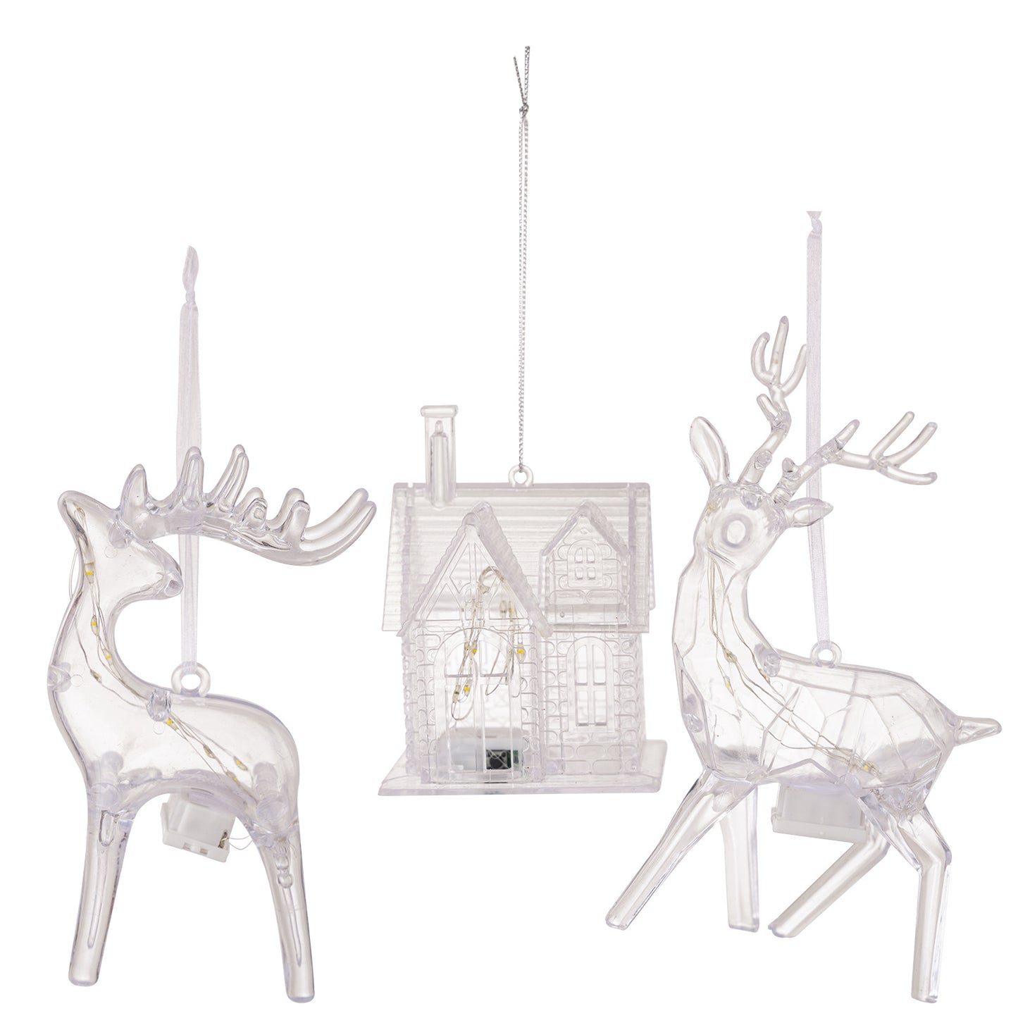 Creative new home decor Christmas series acrylic with lights, three house deer pendants, exquisite pendants