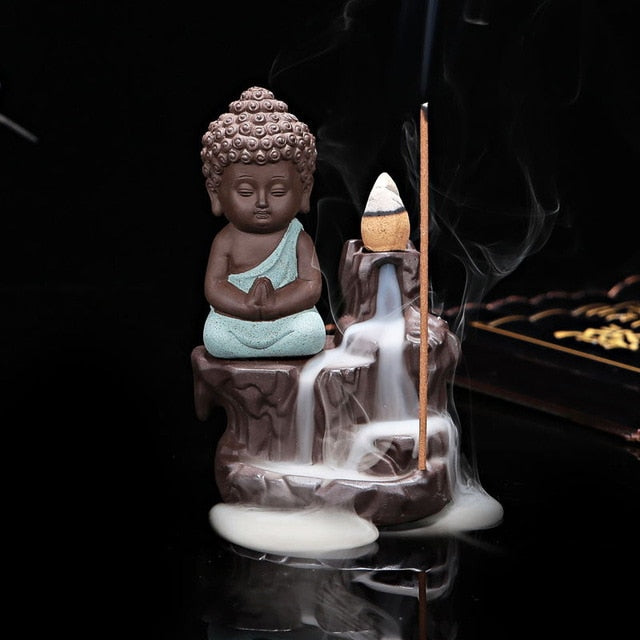 The Little Monk Censer Creative Home Decor Small Buddha Incense Holder Backflow Incense Burner Use In Home Office Teahouse