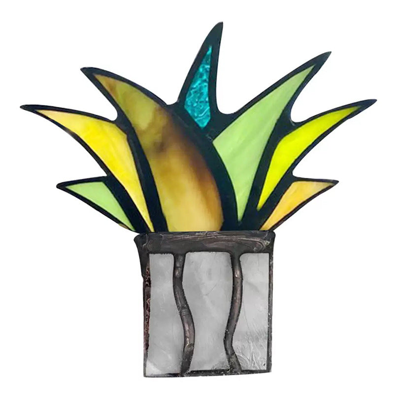 Classic Mini Agave Ornament Acrylic Aloe Vera Potted Plant Decor Garden Home Decoration