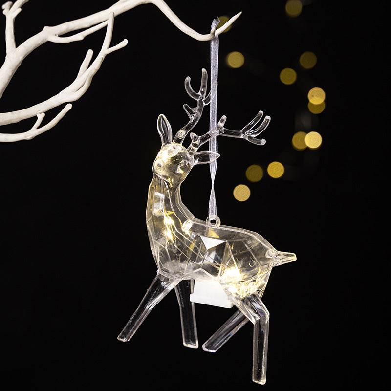 Creative new home decor Christmas series acrylic with lights, three house deer pendants, exquisite pendants