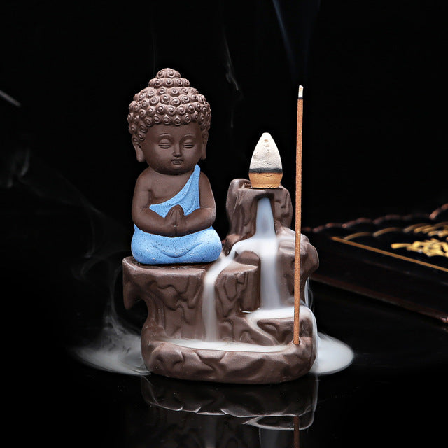 The Little Monk Censer Creative Home Decor Small Buddha Incense Holder Backflow Incense Burner Use In Home Office Teahouse
