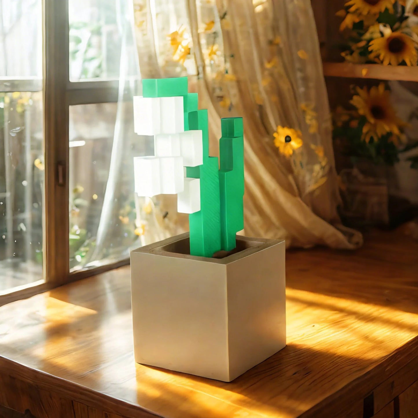 Pixel flower decorations home decor desktop fun ornaments