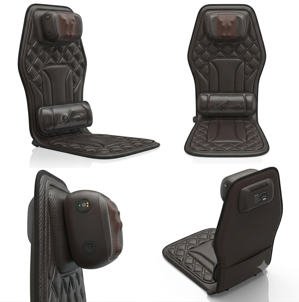 Car and Home Cervical Massager Multi-functional Heating Vibration Neck and Back Massage Cushion Seat Pad eprolo